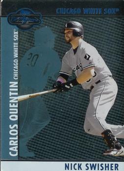 2008 Topps Co-Signers - Hyper Plaid Blue #038 Nick Swisher / Carlos Quentin Front