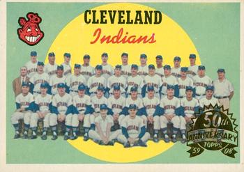 2008 Topps Heritage - 50th Anniversary Buybacks #476 Indians Team Card / Seventh Series Checklist: 496-572 Front