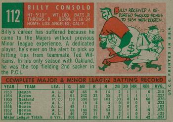 2008 Topps Heritage - 50th Anniversary Buybacks #112 Billy Consolo Back