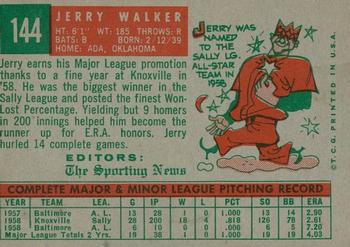 2008 Topps Heritage - 50th Anniversary Buybacks #144 Jerry Walker Back