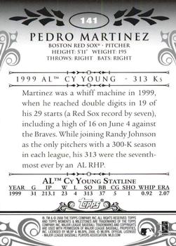 2008 Topps Moments & Milestones - Blue #141-146 Pedro Martinez Back