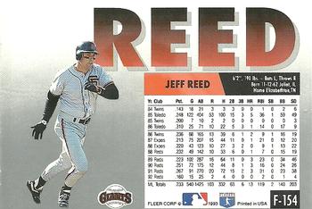 1993 Fleer Final Edition #F-154 Jeff Reed Back