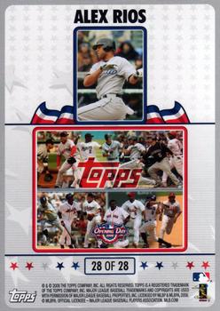 2008 Topps Opening Day - Puzzle #28 Alex Rios Back