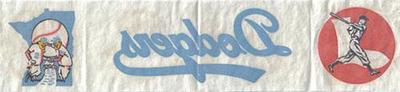 1969 Fleer Iron-Ons #NNO Chicago White Sox Logo / Los Angeles Dodgers Script / Minnesota Twins Logo Back