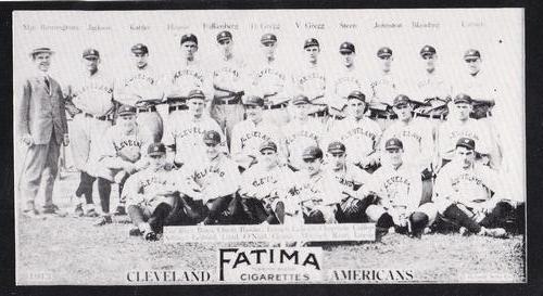 1988 1913 Fatima Teams (T200) Oversized Reprints #NNO Cleveland Naps Front