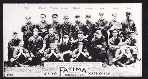 1988 1913 Fatima Teams (T200) Oversized Reprints #NNO Boston Braves Front