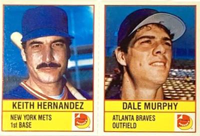1986 Dorman's Super Stars - Panels #NNO Keith Hernandez / Dale Murphy Front