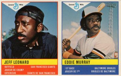 1985 General Mills Stickers - Panels #NNO Jeff Leonard / Eddie Murray Front