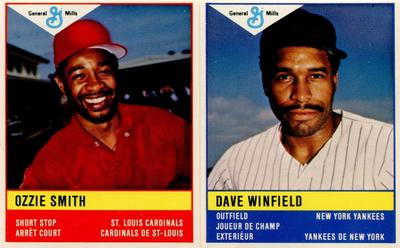 1985 General Mills Stickers - Panels #NNO Ozzie Smith / Dave Winfield Front