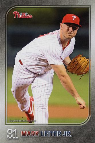 2018 Philadelphia Phillies Photocards 2nd Edition #NNO Mark Leiter Jr. Front