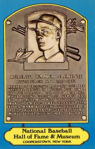 1978 Dexter Press Hall of Fame Postcards #NNO Roberto Clemente Front