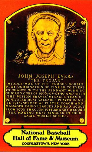 1978 Dexter Press Hall of Fame Postcards #NNO Johnny Evers Front