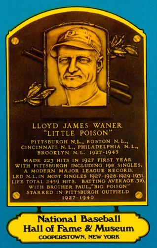 1978 Dexter Press Hall of Fame Postcards #NNO Lloyd Waner Front