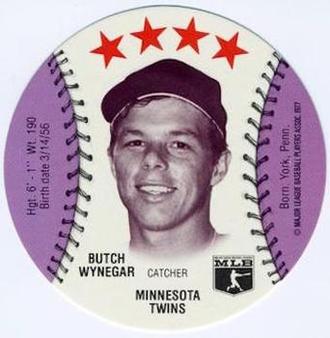 1977 MSA Customized Sports Discs #NNO Butch Wynegar Front