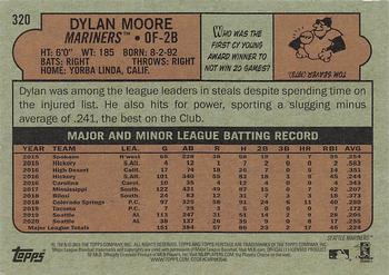 2021 Topps Heritage #320 Dylan Moore Back
