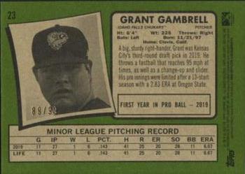2020 Topps Heritage Minor League - Blue #23 Grant Gambrell Back