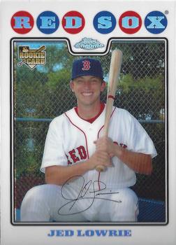 2008 Topps Updates & Highlights - Chrome #CHR4 Jed Lowrie Front