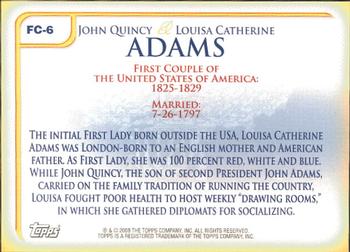 2008 Topps Updates & Highlights - First Couples #FC-6 John Quincy Adams /  Louisa Catherine Adams Back