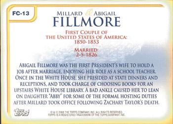 2008 Topps Updates & Highlights - First Couples #FC-13 Millard Fillmore / Abigail Fillmore Back