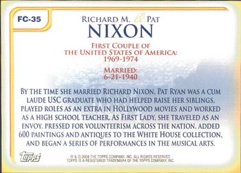 2008 Topps Updates & Highlights - First Couples #FC-35 Richard M. Nixon  / Pat Nixon Back