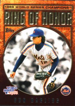 2008 Topps Updates & Highlights - Ring of Honor: 1986 New York Mets #MRH-RD Ron Darling Front
