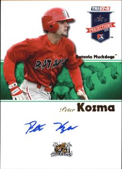 2008 TriStar PROjections - Autographs Green #220 Pete Kozma Front