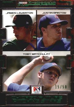 2008 TriStar Prospects Plus - Green #149 James Leverton / Justin Bristow / Toby Matchulat Front