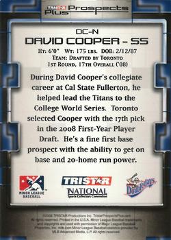 2008 TriStar Prospects Plus - National Convention #DC-N David Cooper Back
