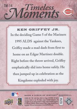 2008 Upper Deck A Piece of History - Timeless Moments Red #TM-14 Ken Griffey Jr. Back