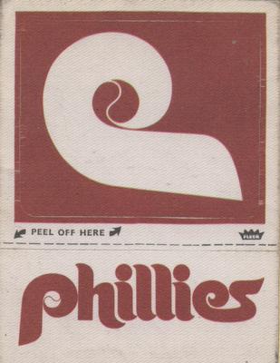 1973 Fleer Official Major League Patches #NNO Philadelphia Phillies Monogram Front
