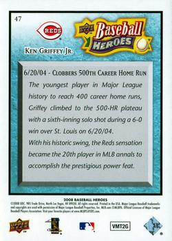 2008 Upper Deck Baseball Heroes - Light Blue #47 Ken Griffey Jr. Back