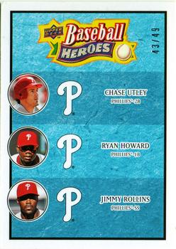 2008 Upper Deck Baseball Heroes - Light Blue #191 Chase Utley / Ryan Howard / Jimmy Rollins Front
