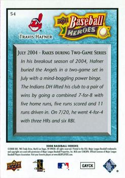 2008 Upper Deck Baseball Heroes - Light Blue #54 Travis Hafner Back