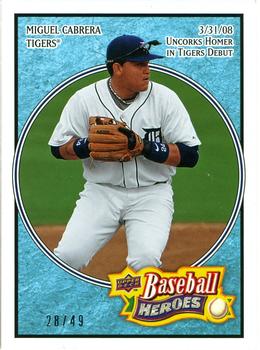 2008 Upper Deck Baseball Heroes - Light Blue #64 Miguel Cabrera Front