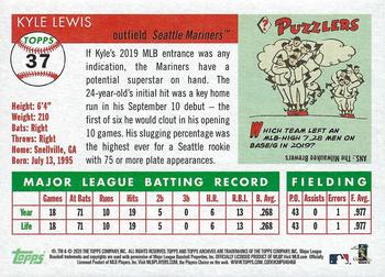 2020 Topps Archives - Blue #37 Kyle Lewis Back