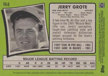2020 Topps Archives - Fan Favorites Autographs #FFA-JG Jerry Grote Back
