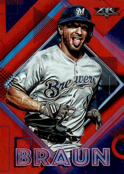 2020 Topps Fire - Flame #52 Ryan Braun Front