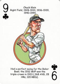 2006 Hero Decks Philadelphia Phillies Baseball Heroes Playing Cards #9♣ Chuck Klein Front