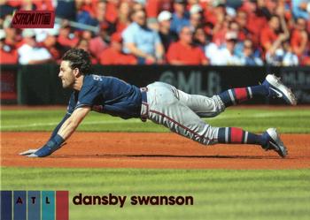 2020 Stadium Club - Red Foil #280 Dansby Swanson Front