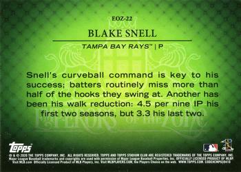 2020 Stadium Club - Emperors of the Zone #EOZ-22 Blake Snell Back
