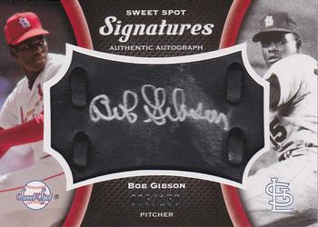 2008 Upper Deck Sweet Spot - Signatures Black Glove Leather Silver Ink #BG Bob Gibson Front