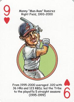 2006 Hero Decks Cleveland Indians Baseball Heroes Playing Cards #9♥ Manny Ramirez Front