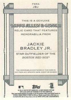 2020 Topps Allen & Ginter - Full-Size Relics A #FSRA-JBJ Jackie Bradley Jr. Back