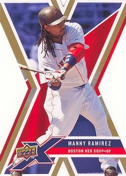 2008 Upper Deck X - Die Cut Gold #13 Manny Ramirez Front