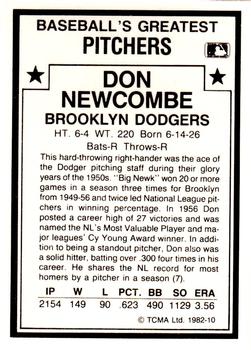 1987 TCMA 1982 Greatest Pitchers #10 Don Newcombe Back
