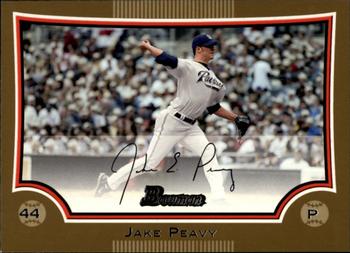 2009 Bowman - Gold #146 Jake Peavy Front