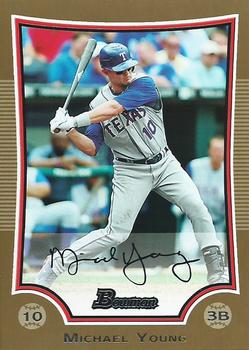 2009 Bowman - Gold #162 Michael Young Front