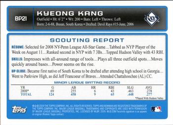 2009 Bowman - Prospects Gold #BP21 Kyeong Kang Back
