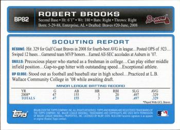 2009 Bowman - Prospects Gold #BP82 Robert Brooks Back