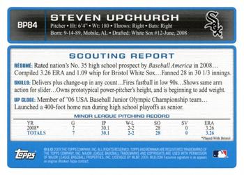 2009 Bowman - Prospects Gold #BP84 Steven Upchurch Back